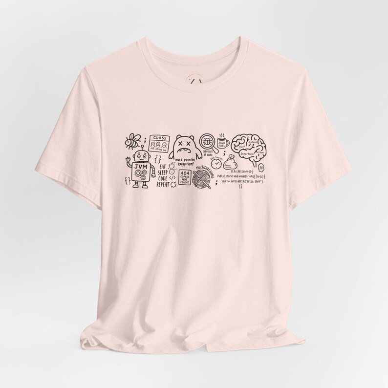 T-shirt voor Java-ontwikkelaars, cadeau-T-shirt voor programmeurs, grafisch T-shirt voor software-engineers, grappig T-shirt met code-humor, T-shirt met Java-code-doodles als cadeau afbeelding 4
