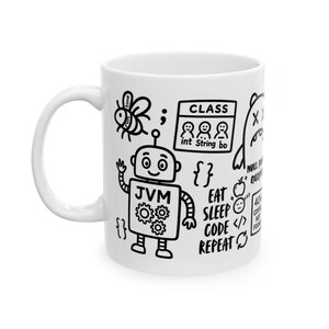 Java Developer Mug, Funny Programmer Gift, Computer Science Coffee Mug, Software Engineer Mug, Java Coding Gift, Tech Coworker Ceramic Mug afbeelding 6