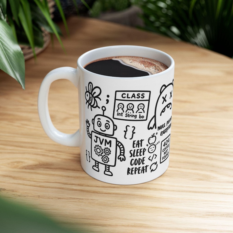 Java Developer Mug, Funny Programmer Gift, Computer Science Coffee Mug, Software Engineer Mug, Java Coding Gift, Tech Coworker Ceramic Mug afbeelding 1