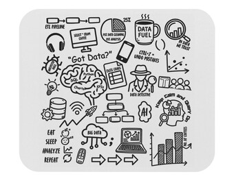 Mauspad für Datenanalysten, lustiges Excel-Geschenk, Schreibtischunterlage für Datenwissenschaftler, Geschenk für SQL- und Tableau-Techniker, Bürodekoration für Kollegen, Computerpad für Datenwissenschaftler