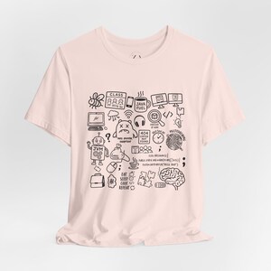 Java Developer Shirt, Programmer Gift Tee, Software Engineer Graphic T-Shirt, Funny Coding Humor Shirt, Java Code Doodle T-shirt Gift image 3