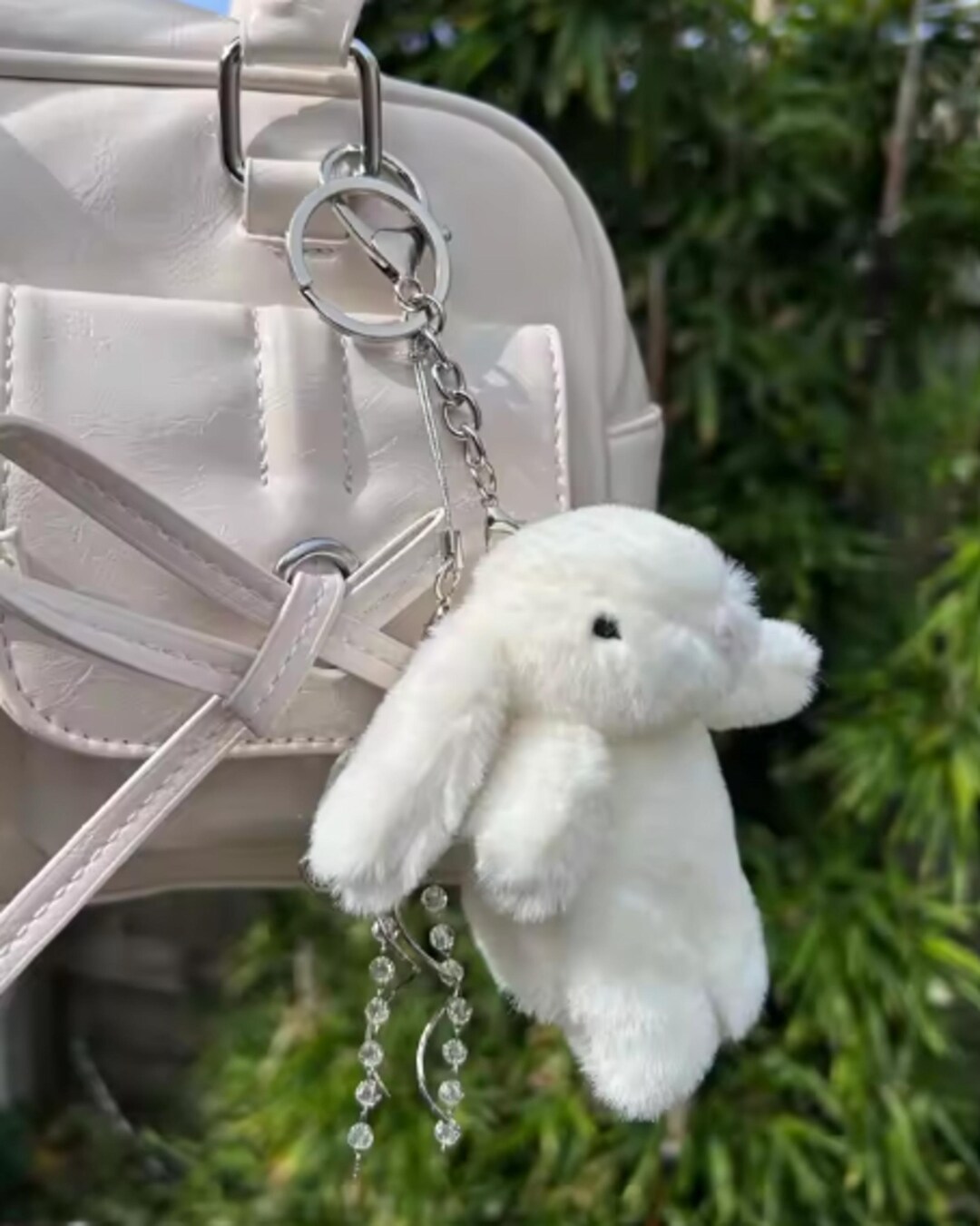 Plush Rabbit Keychain – Cartoon Bag Charm, Soft Phone Pendant Accessory ...