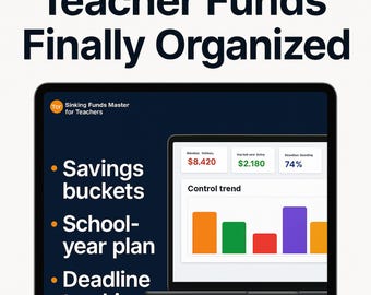 Sinking Funds Tracker for Teachers Google Sheets Budget Planner Classroom Summer Pay Gap Savings