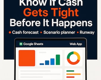 College Cash Flow Forecaster Google Sheets Web App | Aid, Tuition, Campus Costs & Student Runway