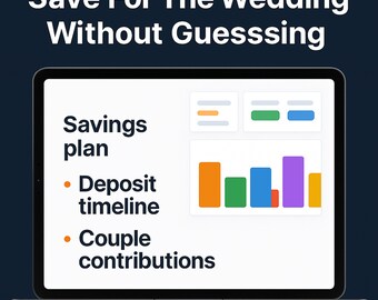 Wedding Savings Plan Google Sheets — Deposit Timeline, Couple Contributions & Monthly Targets