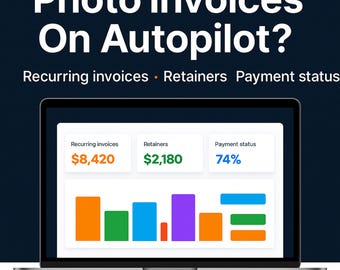 Recurring Invoice System for Photographers – Retainer & Payment Tracker Google Sheets Web App