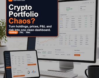 Crypto Portfolio Tracker Google Sheets, CoinGecko Price Refresh, P&L Dashboard, Tax Lots, Crypto Web App