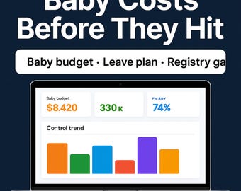 Baby Savings Plan Google Sheets | Maternity Leave Budget, Registry Gaps, Medical Costs Tracker