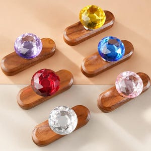 Prachtige kunstmatige kristalglas handgrepen dressoir ladegrepen keukenkast trekt deur houten handgrepen kast knoppen trekt moderne hardware