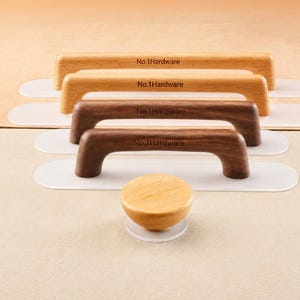 Simple Wood Handles Black Walnut Custom Pulls Kitchen Door Handles Cabinet Door Handle Closet Knob Beech Dresser Drawer Pull Modern Hardware