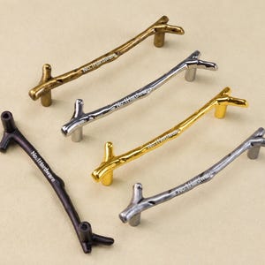Unique Branch Style Handles Black Dresser Handles Drawer Pulls Kitchen Door Handles Cabinet Door Knobs Custom Closet Pulls Modern Hardware