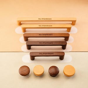 Natural Wood Handles Black Walnut Custom Pulls Kitchen Door Handles Cabinet Door Handle Closet Knob Dresser Drawer Pull Modern Hardware