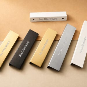 Maniglia nascosta con bordo quadrato, maniglie personalizzate per cucina, maniglie per ante di armadi, pomello per armadio, maniglia per cassetto, stile minimalista, ferramenta moderna