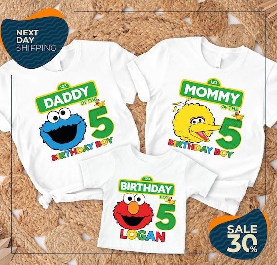 Sesame Street Birthday Family Custom Shirt | Sesame Street Custom Birthday t shirt | Personalized Toddler tee | Family Matching Birthday tee