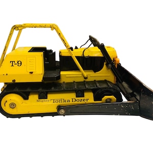 Vintage Mächtige Tonka Planierraupe T-9 1970er Jahre Baumaschinen Planierraupe 4510 17 ”