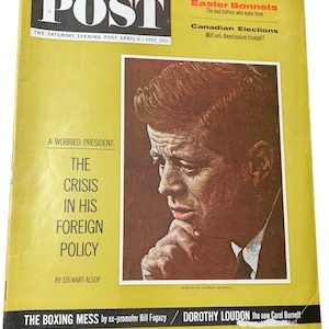 The Saturday Evening Post Vintage Magazine April 6, 1966 Vtg Advertisements Stories John F Kennedy #20