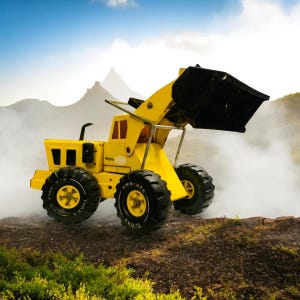 Vintage Mighty Tonka Loader 1974/1975 Construction Truck Yellow Pressed Steel