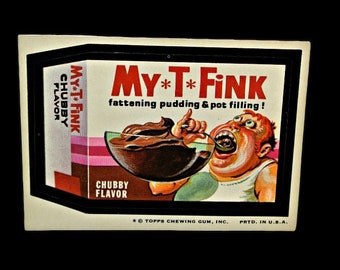1974 Topps Wacky Pack MY T FINK Collectible Sticker Card #10