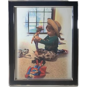 Vintage Picture Young Boy & His Toys Playroom Decor’ Toy Store Display Framed #12