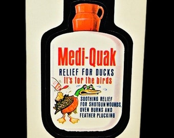 1974 Topps Wacky Pack MEDI QUAK Collectible Sticker Card #10