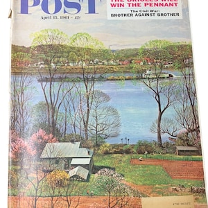 The Saturday Evening Post Vintage Magazine April 15, 1961 Vtg Ads Stories Orioles Pennant #20