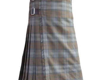 Handmade Black Watch Weathered Tartan Kilt Scottish Kilt for Men Custom Size Highland Wear