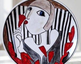 Handmade Turkish Rose Scent Ceramic Bowl