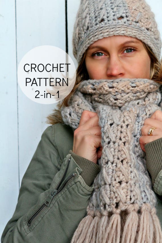 Crochet Hat and Scarf Pattern Wilma's 