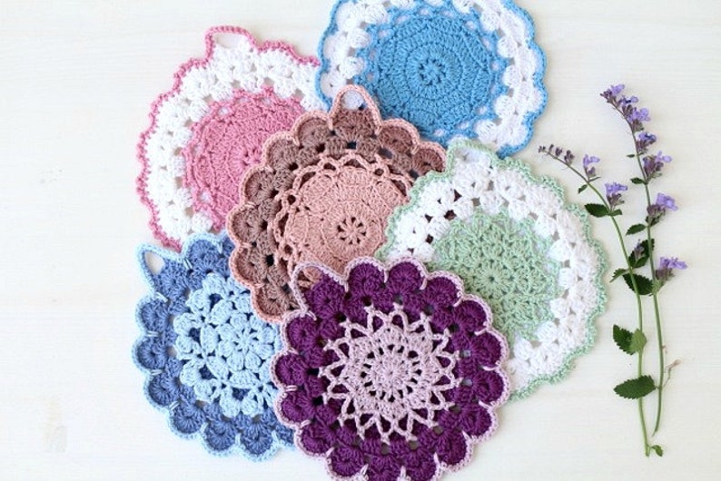 Crochet Pattern Vintage Crochet Potholder Pattern US, UK and Swedish terms PDF file image 2