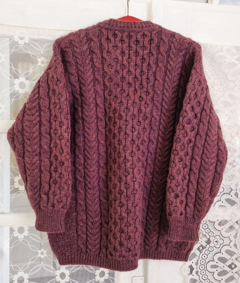 Vintage L.L. Bean Wool Fisherman Cardigan | Aran Cable Knit, Made in ...
