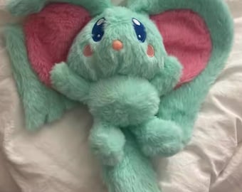 Cute Mint Mouse Plush | Kawaii Pastel Stuffed Animal | Big Ears Soft Toy – Soft Fantasy Plushie 25cm