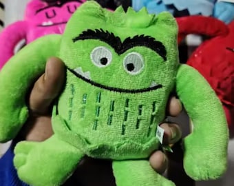 Green Monster Plush Toy, Cute Funny Stuffed Creature Plushie, Soft Kawaii Monster Doll 15cm