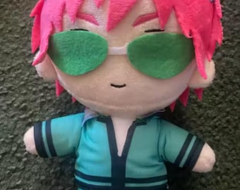 Anime Psychic Boy Plush Doll – Saiki Inspired Cosplay Plushie – Cute Manga Character Stuffed Toy 20cm