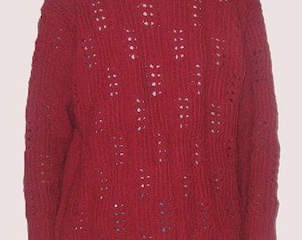 Jersey unisex de lana con punto trenzado