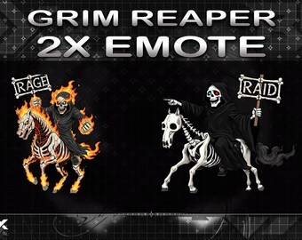 Animated Grim Reaper Emotes Pack | Dark Fantasy Skeleton Rider (Digital Download)