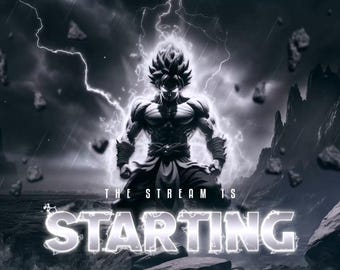 Saiyan Animated Twitch Overlay Pack | Anime Stream Overlay | Dragon Warrior Streaming Screens