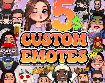 Custom Chibi Emotes | Animated Emotes, Sub Badges for Twitch, Kick, Discord