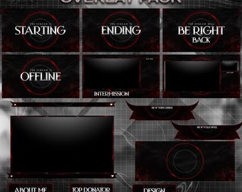 Dark Ember Animated Twitch Overlay Pack | Streamer Branding (Digital Download)