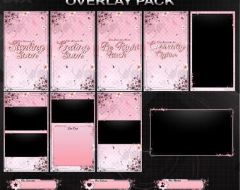 Animated Pink Floral TikTok Overlay Pack – Sakura Stream Scenes (Digital Download)