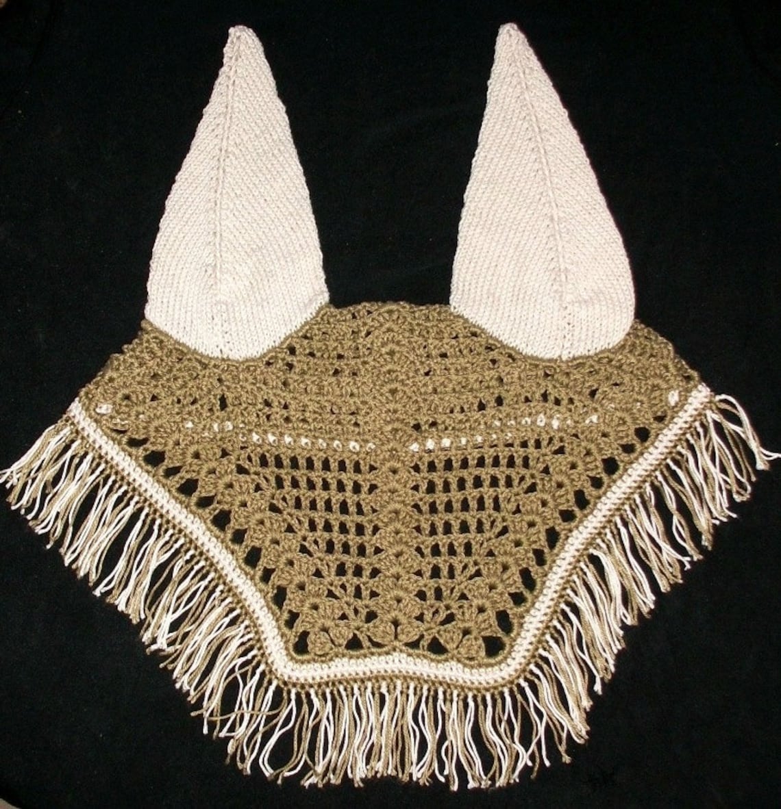 Horse Fly Crochet & Knit, PATTERN PDF, Ear Net, Fly Mask, Equine