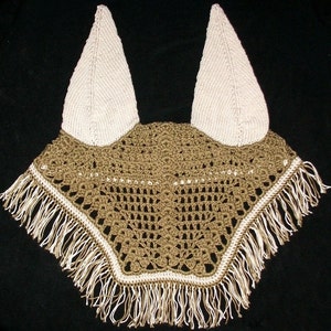 Horse Fly Bonnet Crochet & Knit, PATTERN PDF, Ear net, Fly mask, Equine cap.Photo Tutorial!