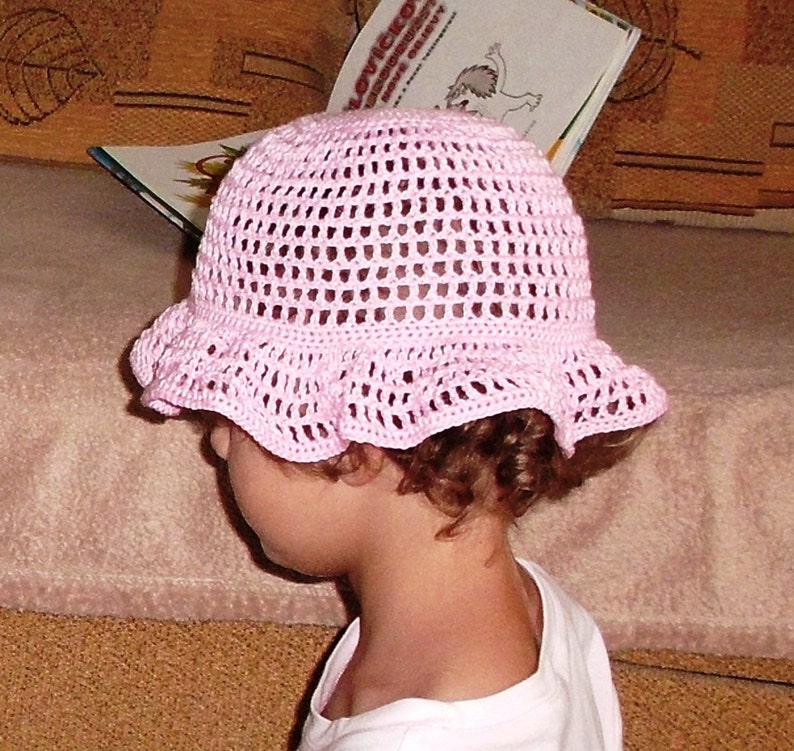 HAT crochet PATTERN .PDF bonnet cap image 2