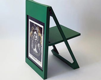PicChair® - (Green) - Picture, Folding Chair & Rack - All-in-one