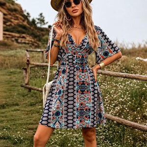 green emerald velvet dress TACSTRUN Western Dress for Women Sexy V-Neck Chiffon Long Sleeve Pastoral  Flower Print Long Dress Fall Casual Maxi Dress,Green,S at Amazon Women's  Clothing store main image 0