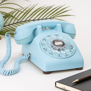 Working Vintage Rotary Phone | Western Electric Bell Aqua Blue Model 500 C/D | Restored and Working