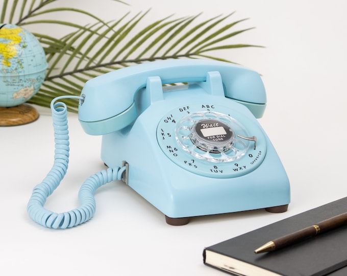 Working Vintage Rotary Phone | Western Electric Bell Aqua Blue Model 500 C/D | Restored and Working
