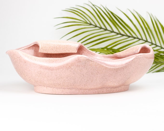 Red Wing Abstract Ceramic Bowl | 1960s Sculptural Console Bowl Designed by Charles Murphy