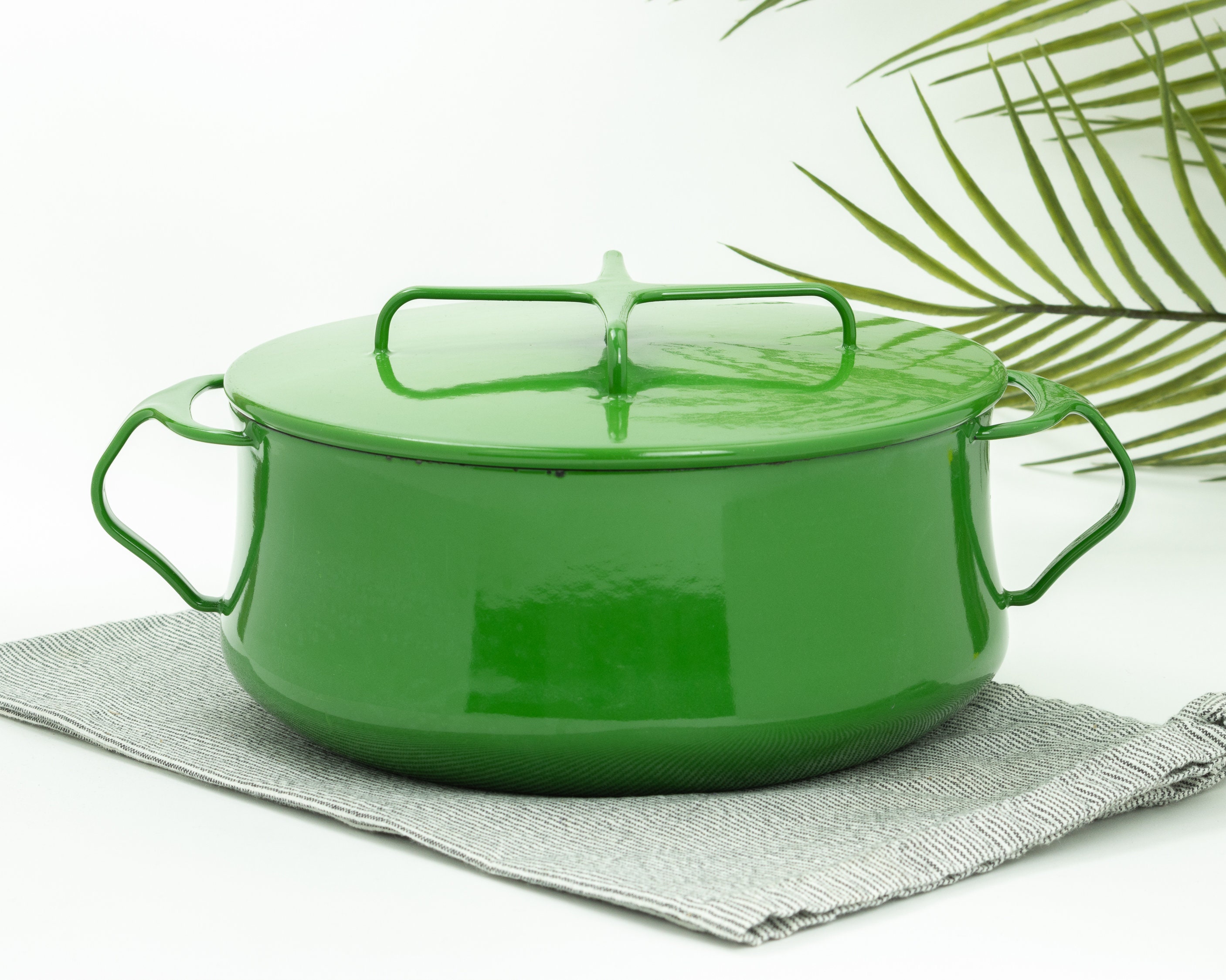 Dansk Kobenstyle Dutch Oven, 4 Qt. Green Enamel Pot with Lid