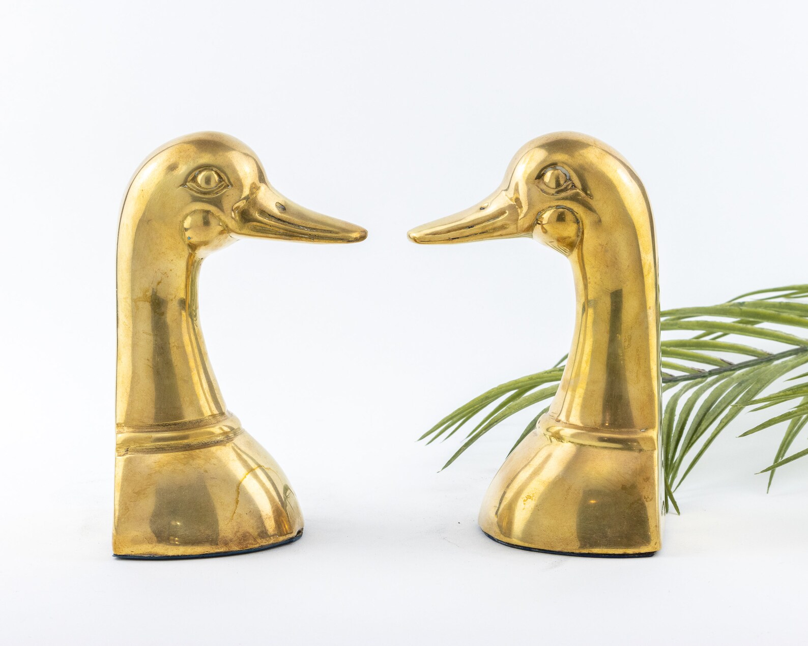Vintage Brass Duck Bookends Set of 2 Etsy