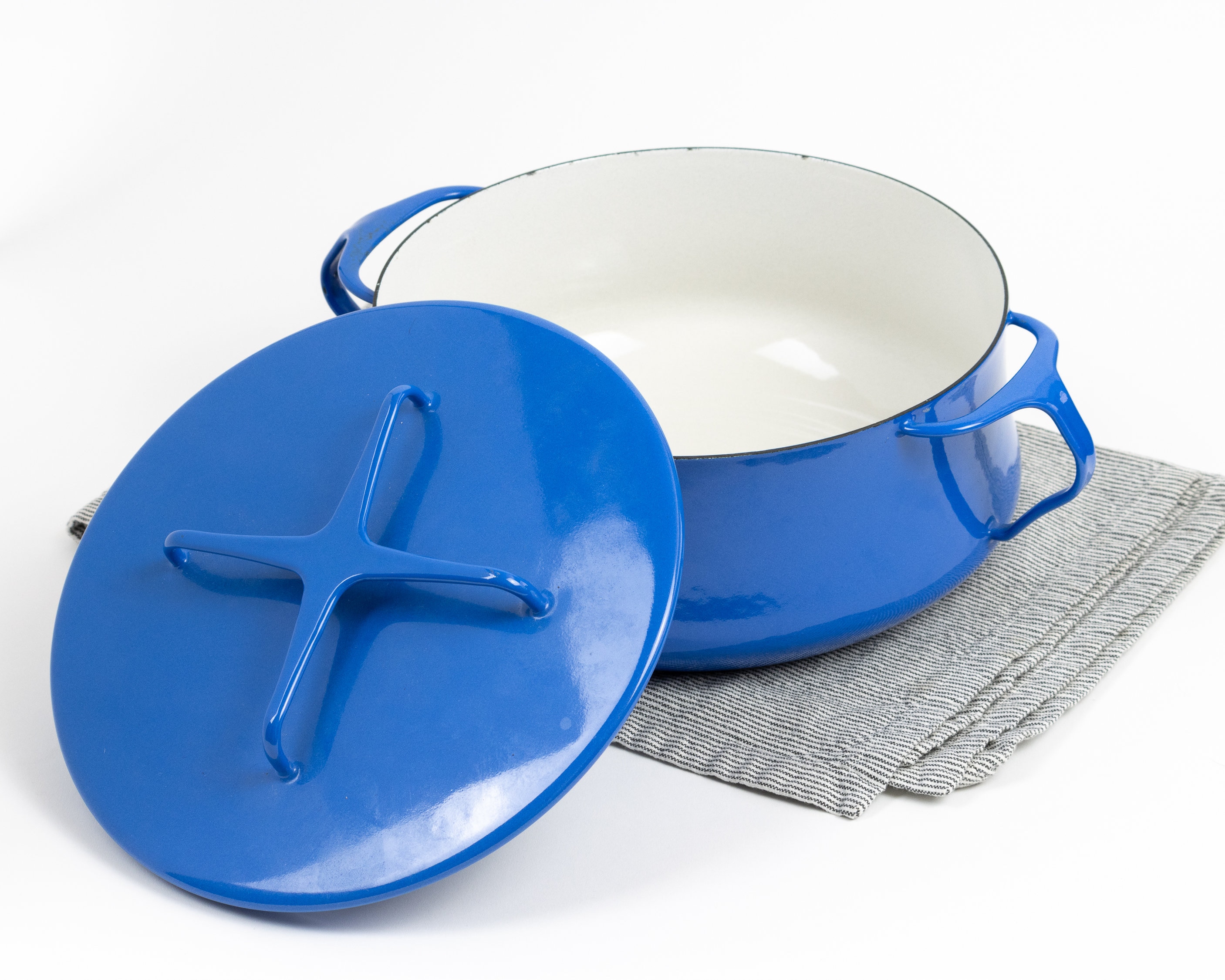 Dansk Kobenstyle Dutch Oven | 4 Qt. Blue Enamel Pot with Lid